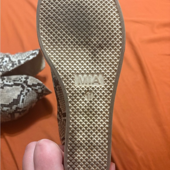 MIA Snakeskin Ankle Booties - Brown and Cream - Picture 4 of 4